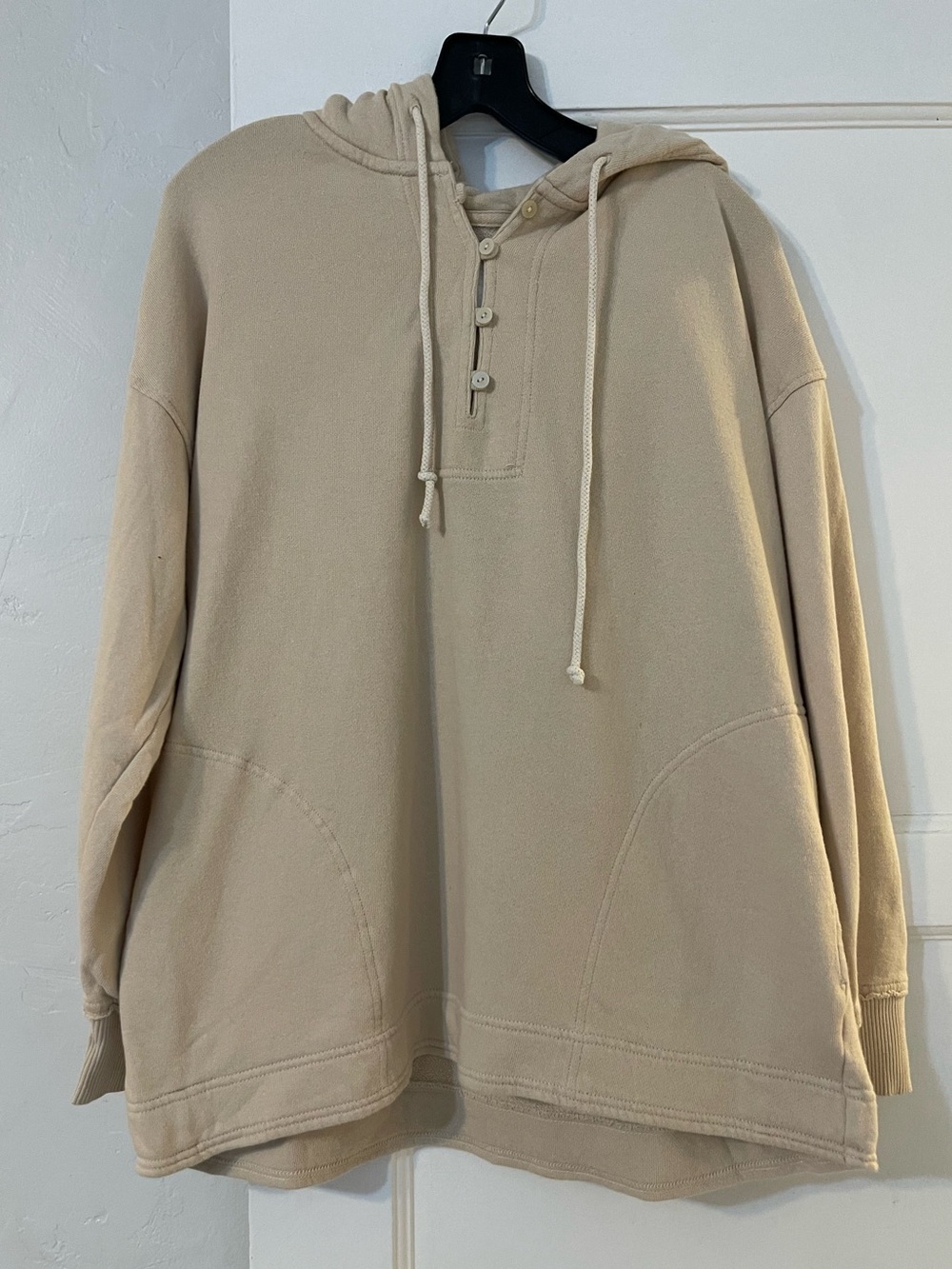 Aerie oversized neutral tan hooded sweatshirt
